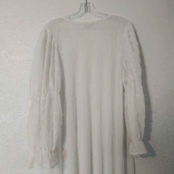 Ember women's size L white sheer cardigan sweater - Picture 7 of 16